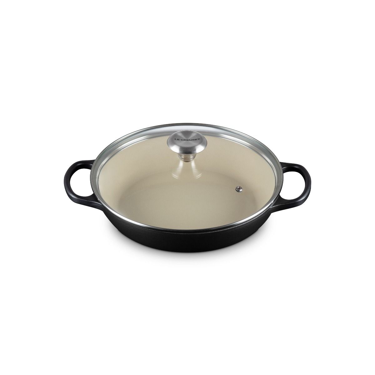  Le Creuset Signature 2.25 Qt. Round Braiser With Glass Lid | Licorice