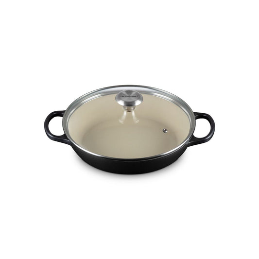  Le Creuset Signature 2.25 Qt. Round Braiser With Glass Lid | Licorice