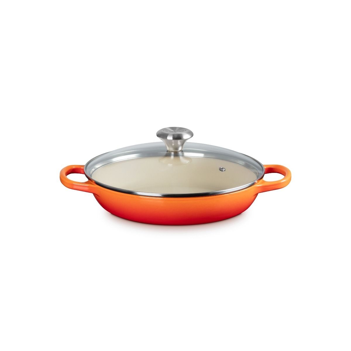  Le Creuset Signature 2.25 Qt. Round Braiser With Glass Lid | Flame