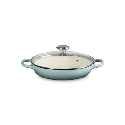  Le Creuset Signature 2.25 Qt. Round Braiser With Glass Lid | Sea Salt