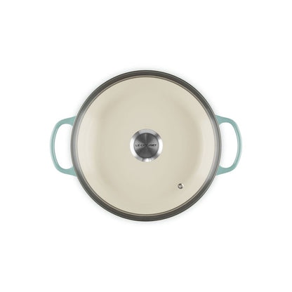  Le Creuset Signature 2.25 Qt. Round Braiser With Glass Lid | Sea Salt