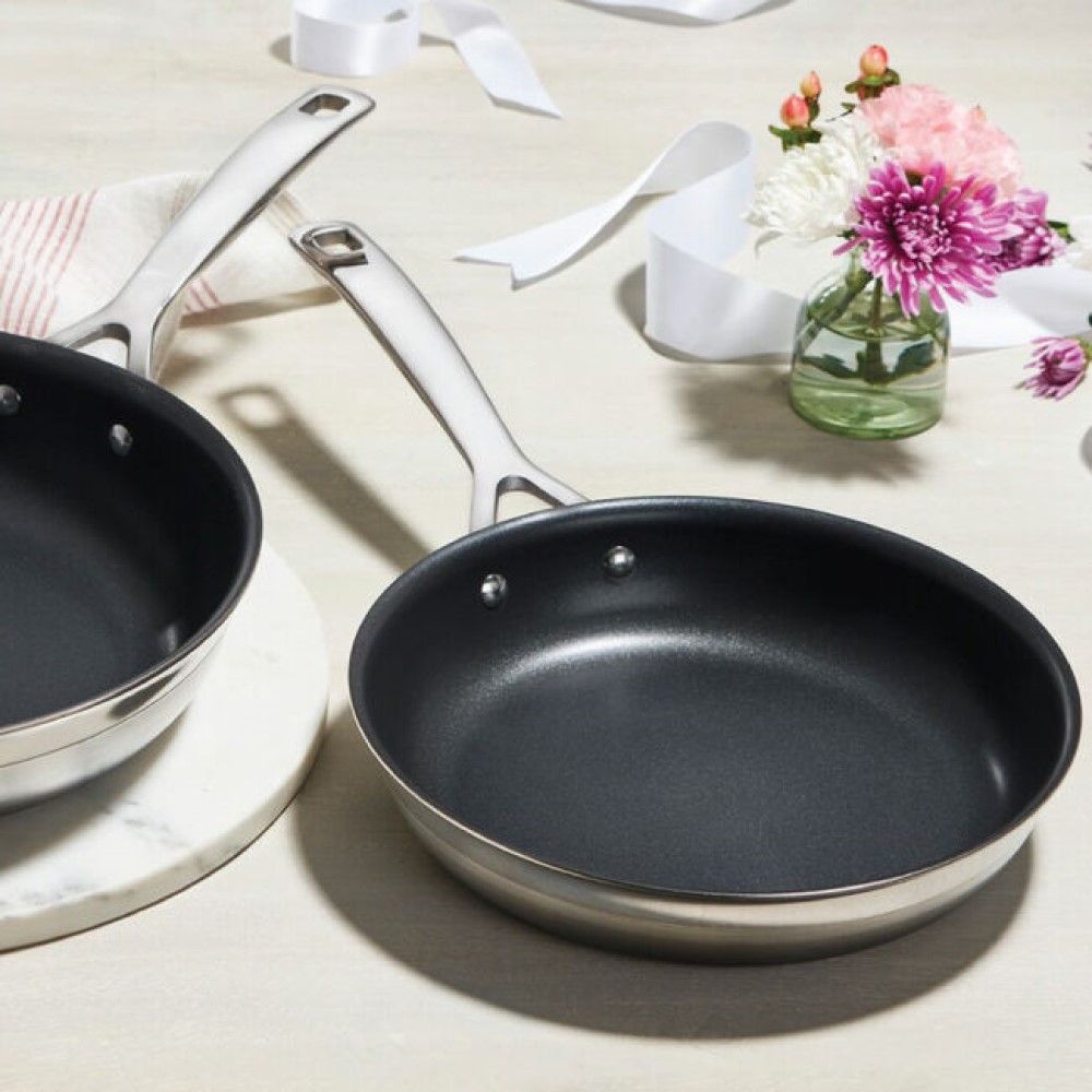  Le Creuset Classic Stainless Steel Nonstick Fry Pan Set | 9.5" & 11"