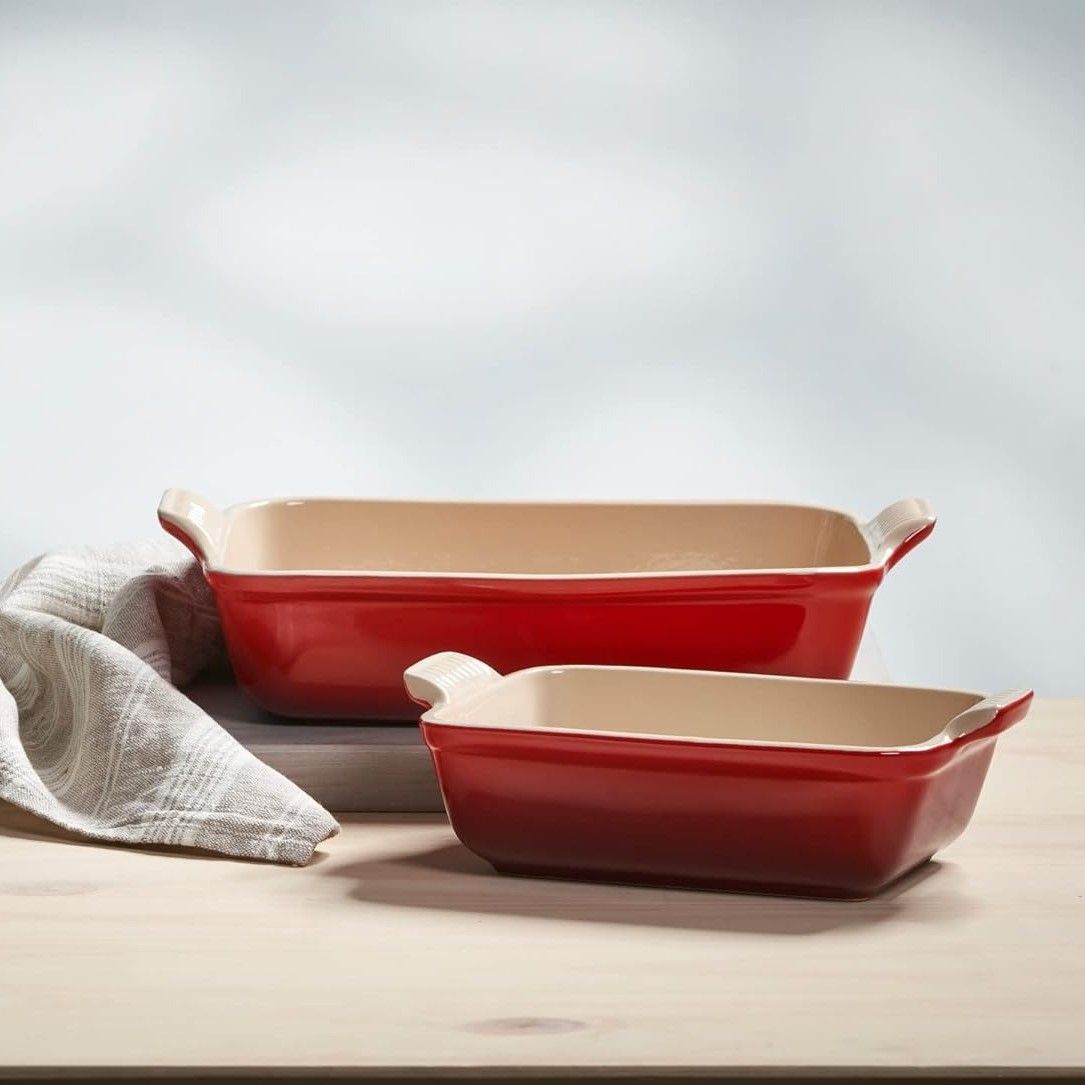 Le Creuset Heritage Rectangular Baking Dishes (Set Of 3) | Cerise/Cherry Red