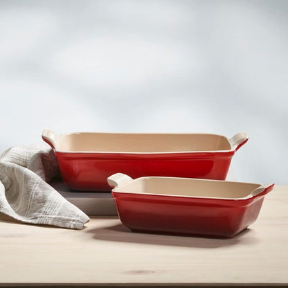  Le Creuset Heritage Rectangular Baking Dishes (Set Of 3) | Cerise/Cherry Red