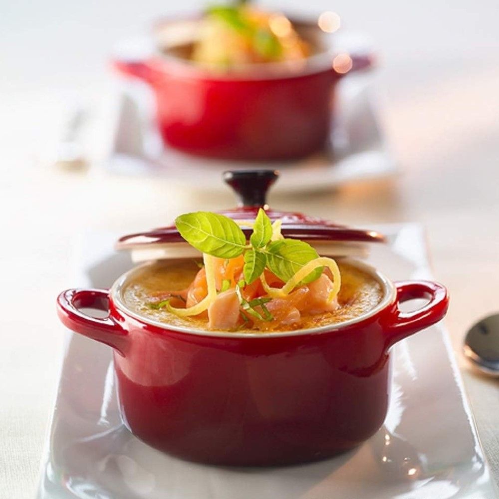 Le Creuset 8oz Round Mini Cocotte | Cerise/Cherry Red