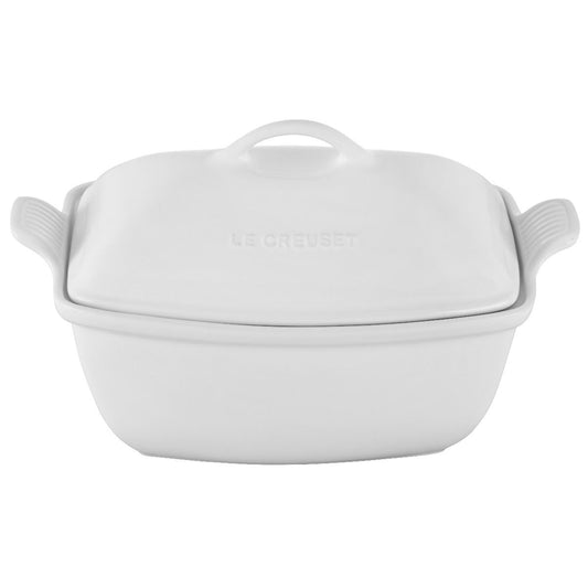  Le Creuset 4.5 Qt. Heritage Deep Covered Rectangular Baker | White