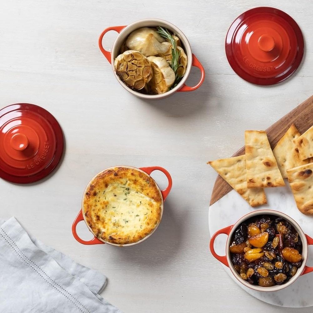  Le Creuset 8oz Round Mini Cocotte | Cerise/Cherry Red