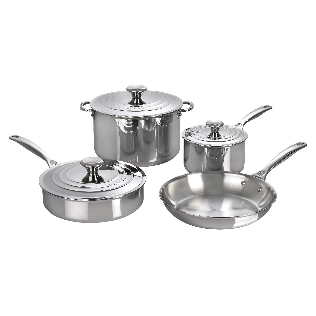  Le Creuset 7-Piece Cookware Set | Tri-Ply Stainless Steel