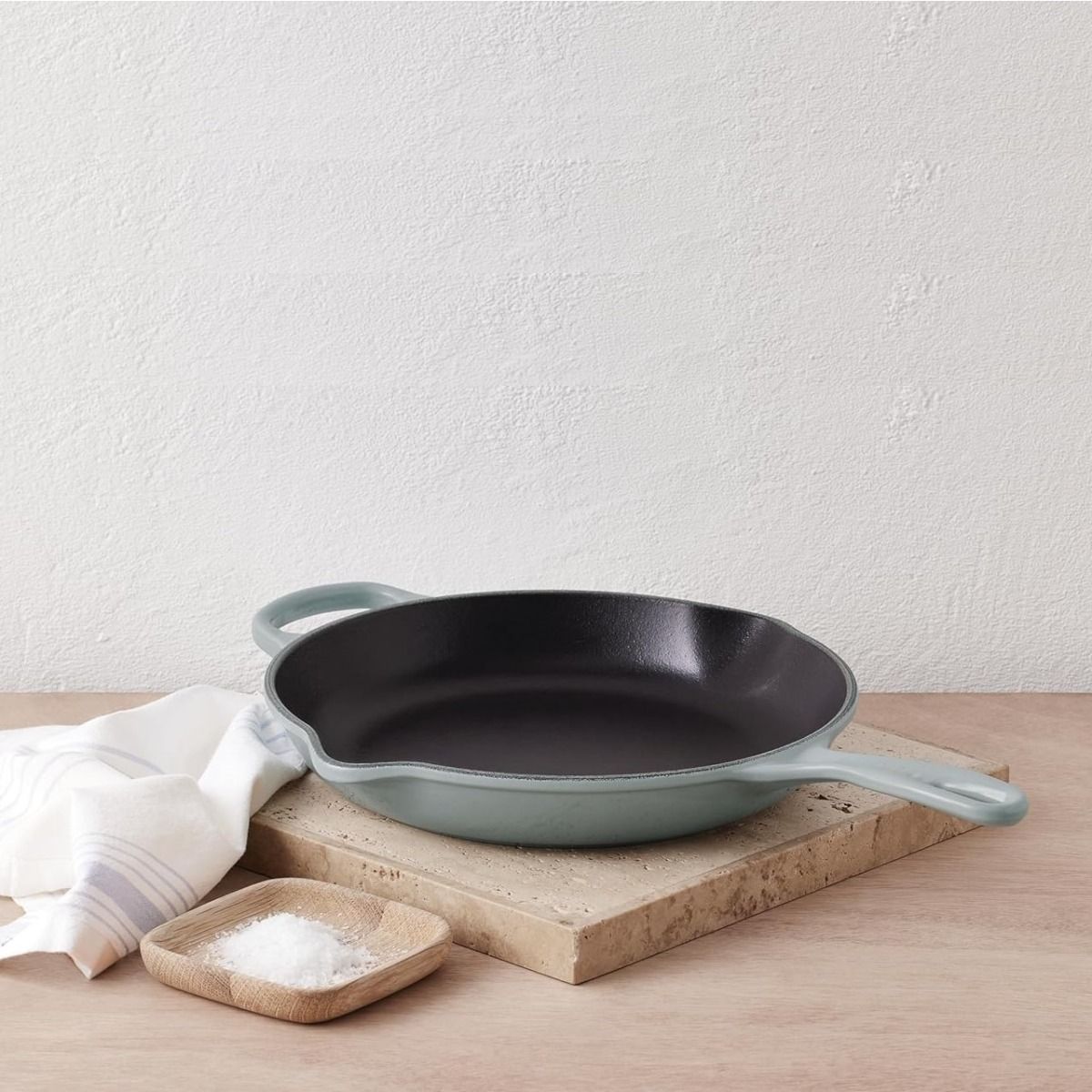  Le Creuset 11.75" Signature Enameled Cast Iron Skillet | Sea Salt