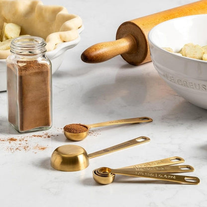  Le Creuset Gold-Finished Stainless Steel Measuring Spoons |Set Of 5
