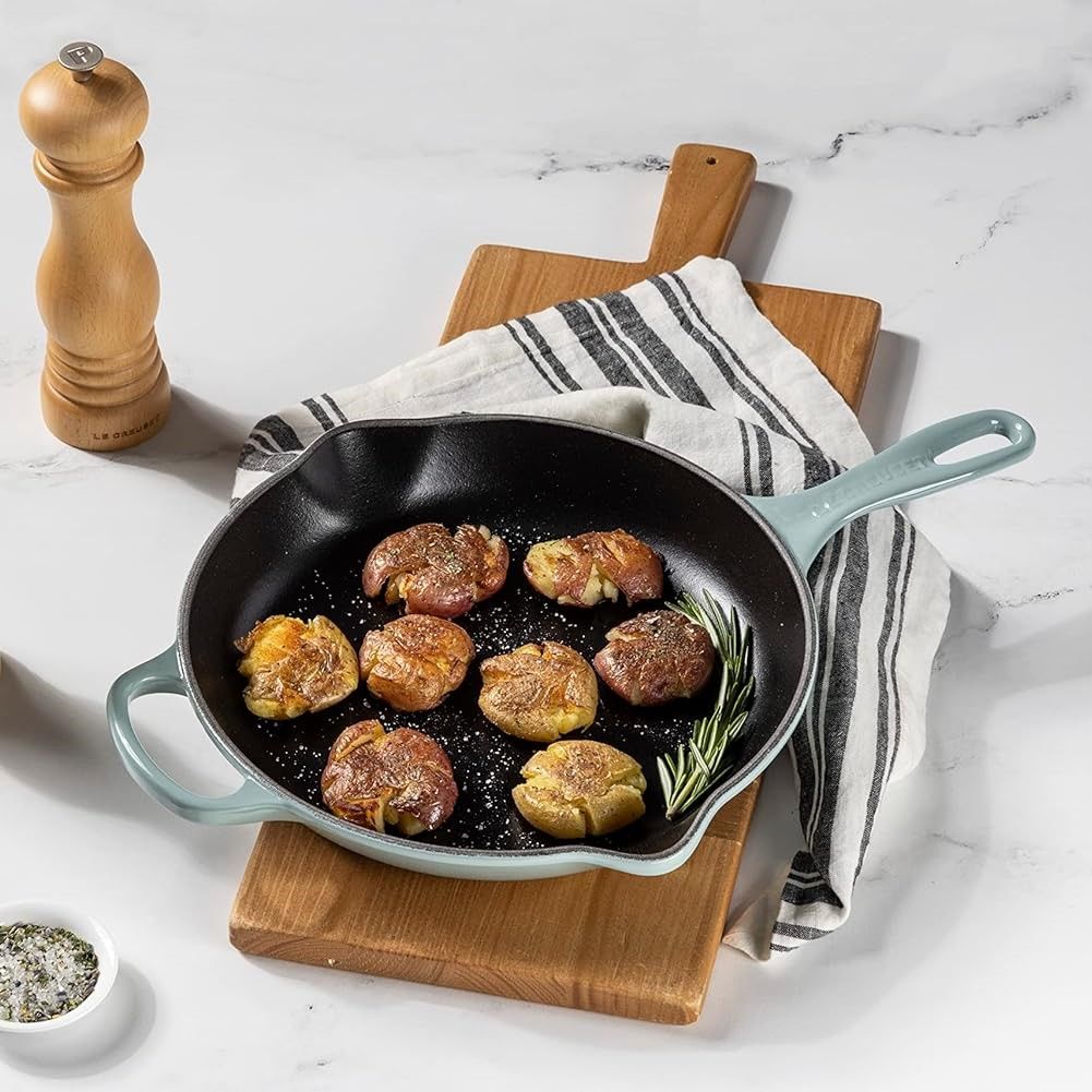  Le Creuset 11.75" Signature Enameled Cast Iron Skillet | Sea Salt