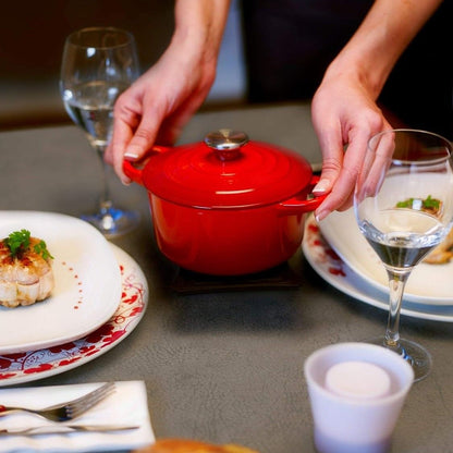  Le Creuset 10.5 Oz Mini Cocotte With Stainless Steel Knob | Cerise/Cherry Red