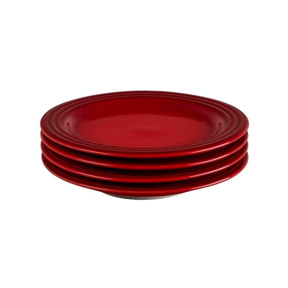  Le Creuset 8.5" Salad Plates - Set Of 4 | Cerise/Cherry Red