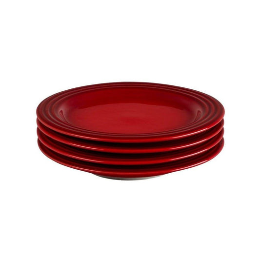  Le Creuset 8.5" Salad Plates - Set Of 4 | Cerise/Cherry Red