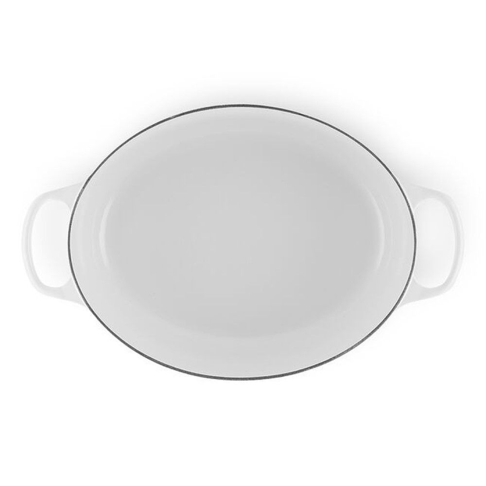  Le Creuset 9.5 Qt. Oval Signature Dutch Oven With Stainless Steel Knob | White