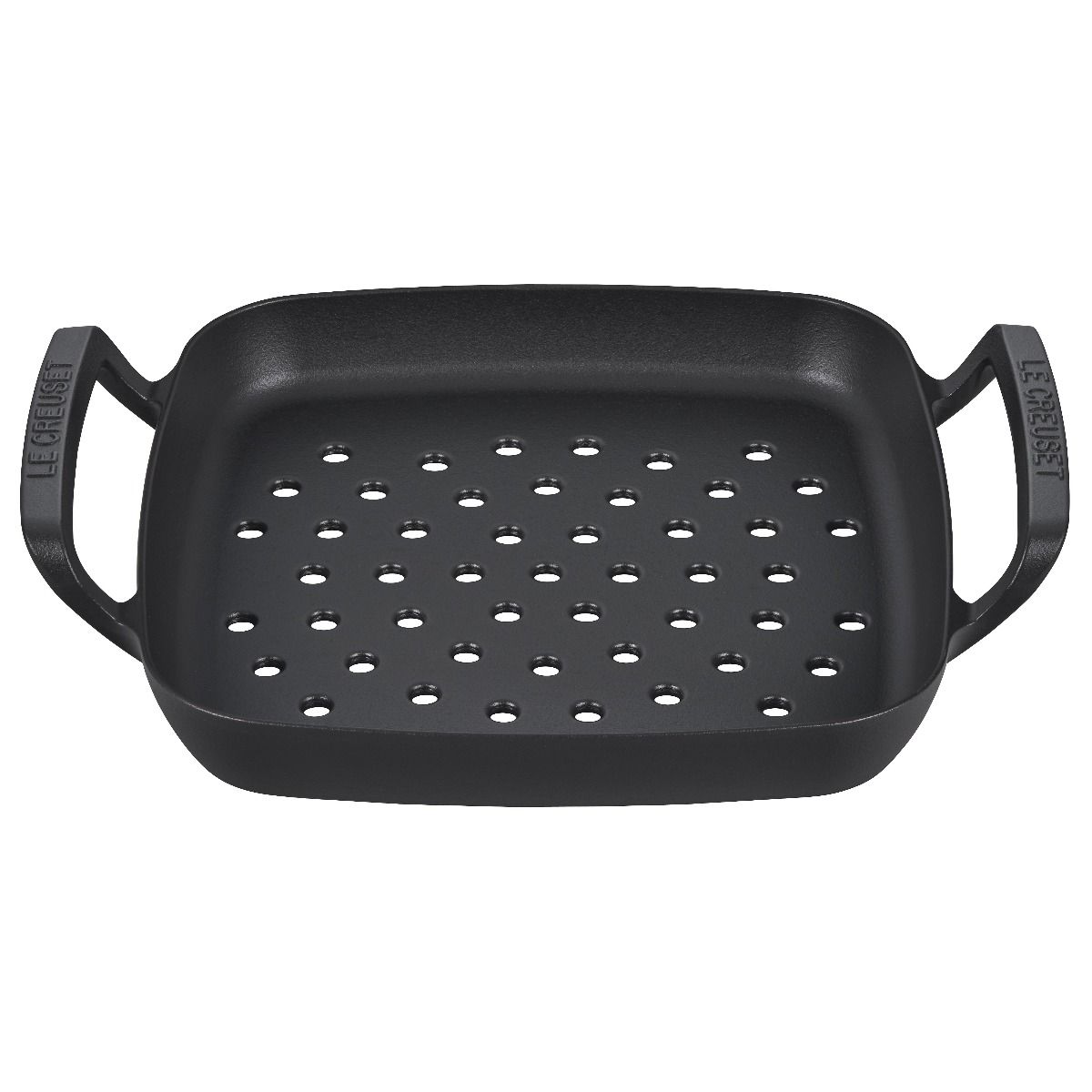  Le Creuset Alpine Collection 12" Square Grill Basket | Matte Black