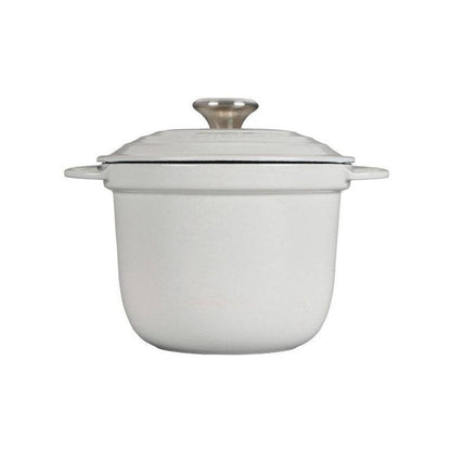  Le Creuset Cast Iron Rice Pot | White