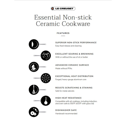  Le Creuset Essential Nonstick Ceramic 2 Qt. Saucepan