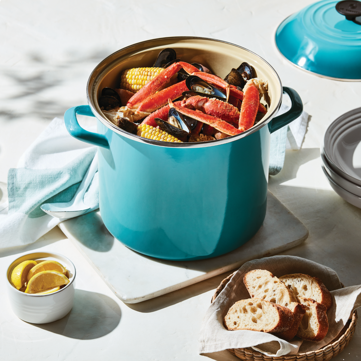  Le Creuset 10 Qt. Stock Pot | Caribbean Blue