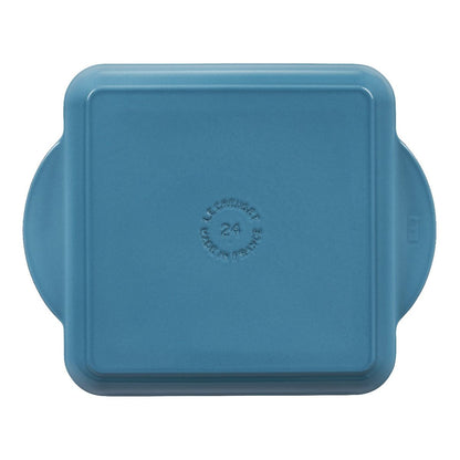  Le Creuset 9.5" Square Signature Enameled Cast Iron Griddle Pan | Caribbean Blue