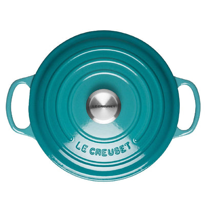  Le Creuset 2.25 Qt. Signature Enameled Cast Iron Braiser With Stainless Steel Knob | Caribbean Blue