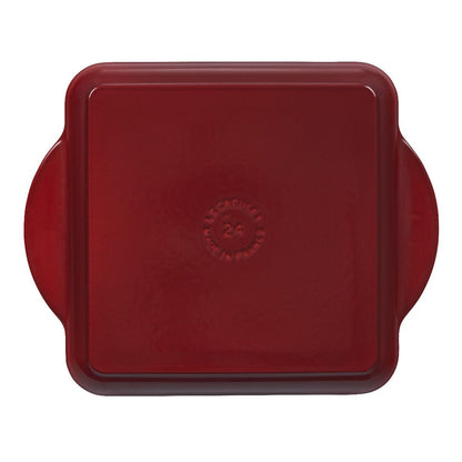  Le Creuset 9.5" Square Signature Enameled Cast Iron Grill Pan | Cerise/Cherry Red