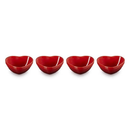  Le Creuset Mini Heart Bowls (Set Of 4) | Cerise