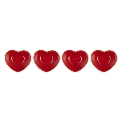  Le Creuset Mini Heart Bowls (Set Of 4) | Cerise