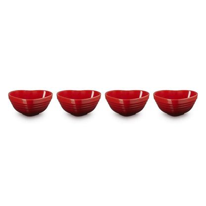  Le Creuset Mini Heart Bowls (Set Of 4) | Cerise