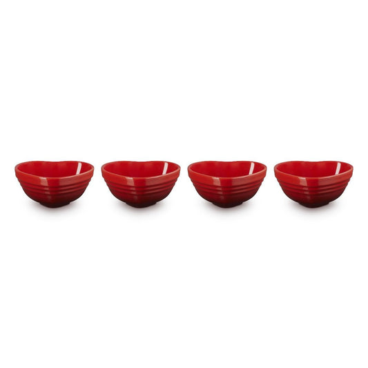  Le Creuset Mini Heart Bowls (Set Of 4) | Cerise