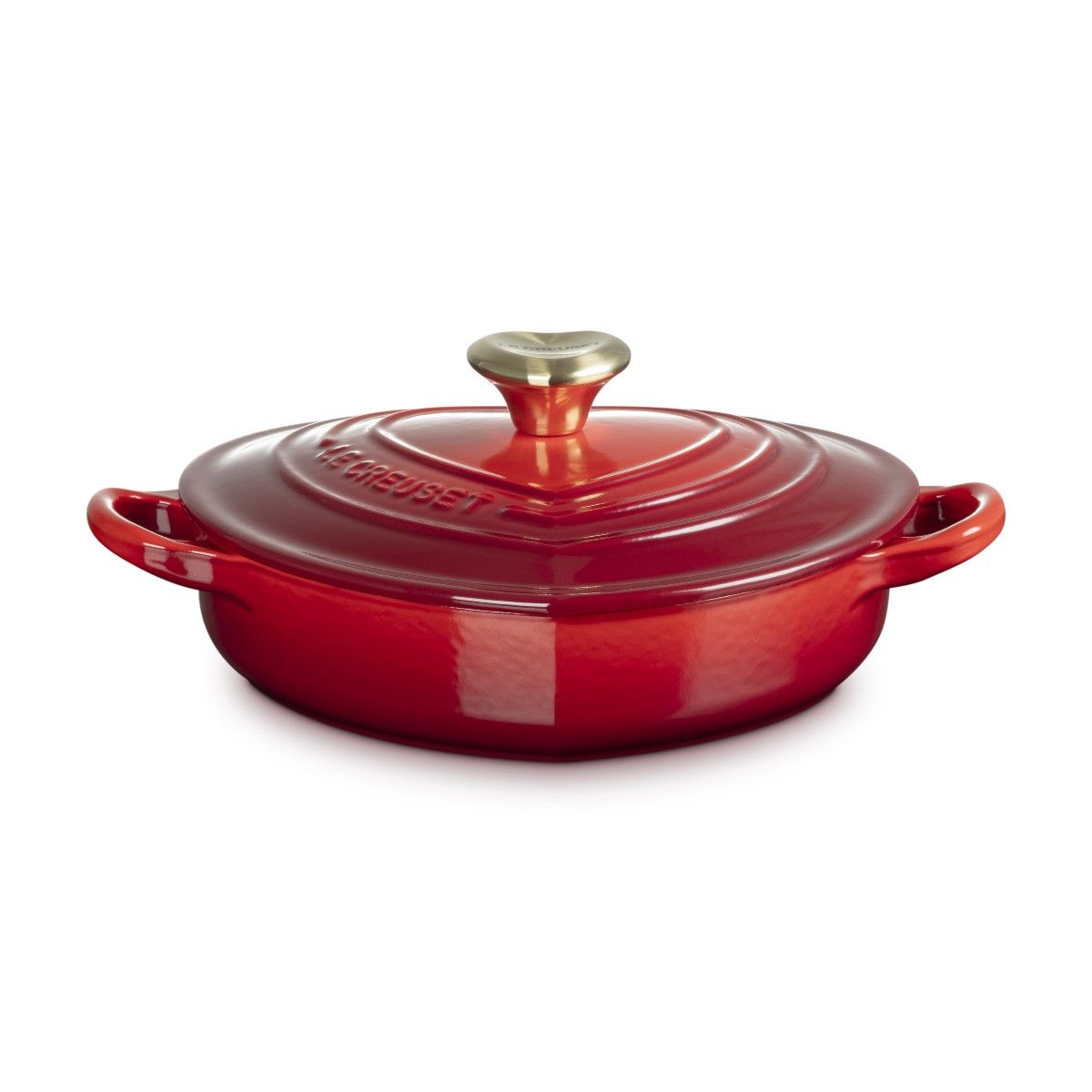  Le Creuset 1.25 Qt. Shallow Heart Dutch Oven | Cerise