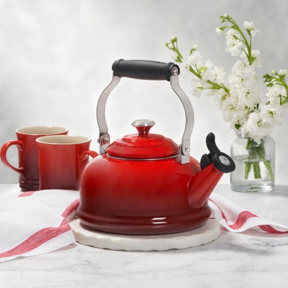  Le Creuset 1.7 Qt. Classic Whistling Kettle With Stainless Steel Knob | Cerise/Cherry Red