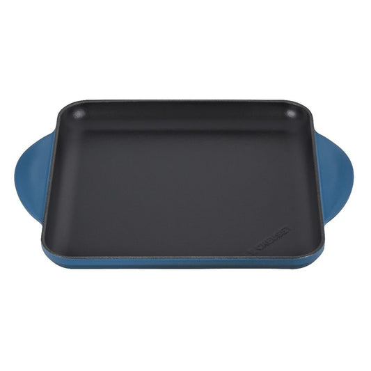  Le Creuset 9.5" Square Signature Enameled Cast Iron Griddle Pan | Deep Teal