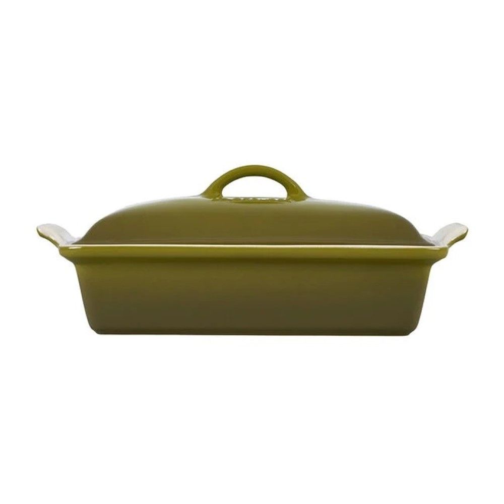  Le Creuset Heritage 4 Qt. Rectangular Covered Casserole | Olive