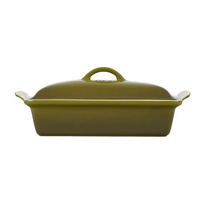  Le Creuset Heritage 4 Qt. Rectangular Covered Casserole | Olive
