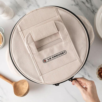  Le Creuset Round Dutch Oven Tote Bag (Ecru) | For 4.5 Qt. & 5.5 Qt. Le Creuset Round Dutch Ovens
