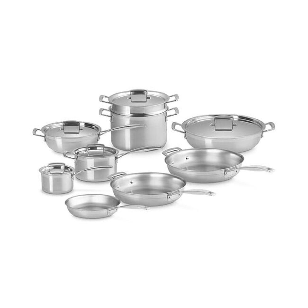  Le Creuset Classic Stainless Steel 14-Piece Cookware Set