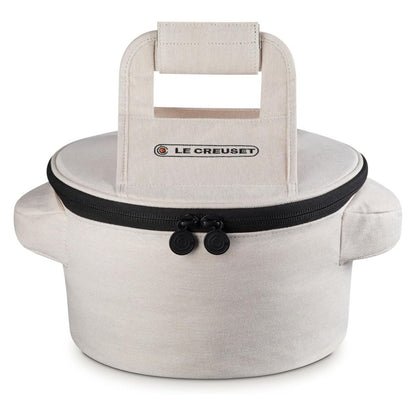  Le Creuset Round Dutch Oven Tote Bag (Ecru) | For 4.5 Qt. & 5.5 Qt. Le Creuset Round Dutch Ovens