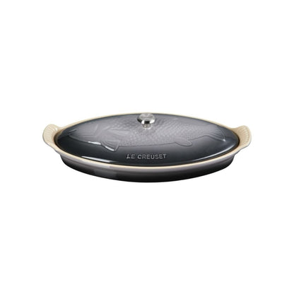  Le Creuset Heritage 1.7 Qt. Fish Baker With Stainless Steel Knob | Oyster