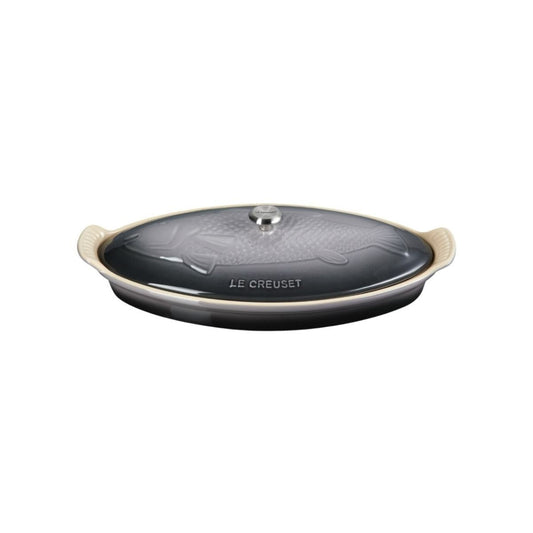  Le Creuset Heritage 1.7 Qt. Fish Baker With Stainless Steel Knob | Oyster