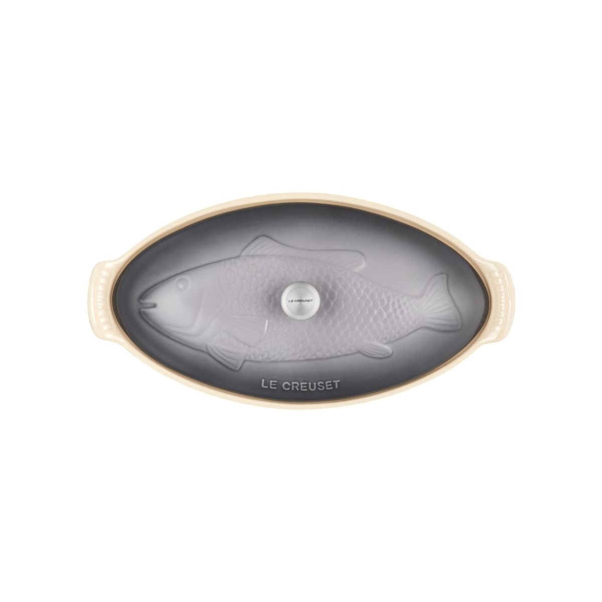  Le Creuset Heritage 1.7 Qt. Fish Baker With Stainless Steel Knob | Oyster