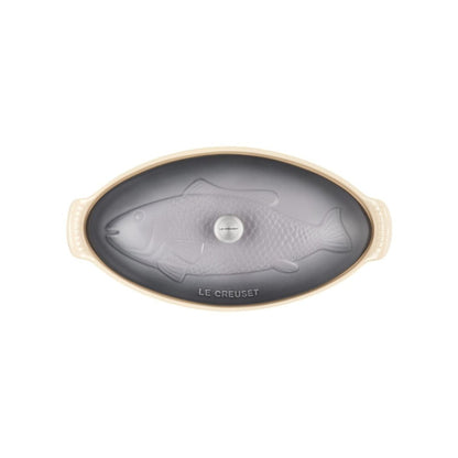  Le Creuset Heritage 1.7 Qt. Fish Baker With Stainless Steel Knob | Oyster