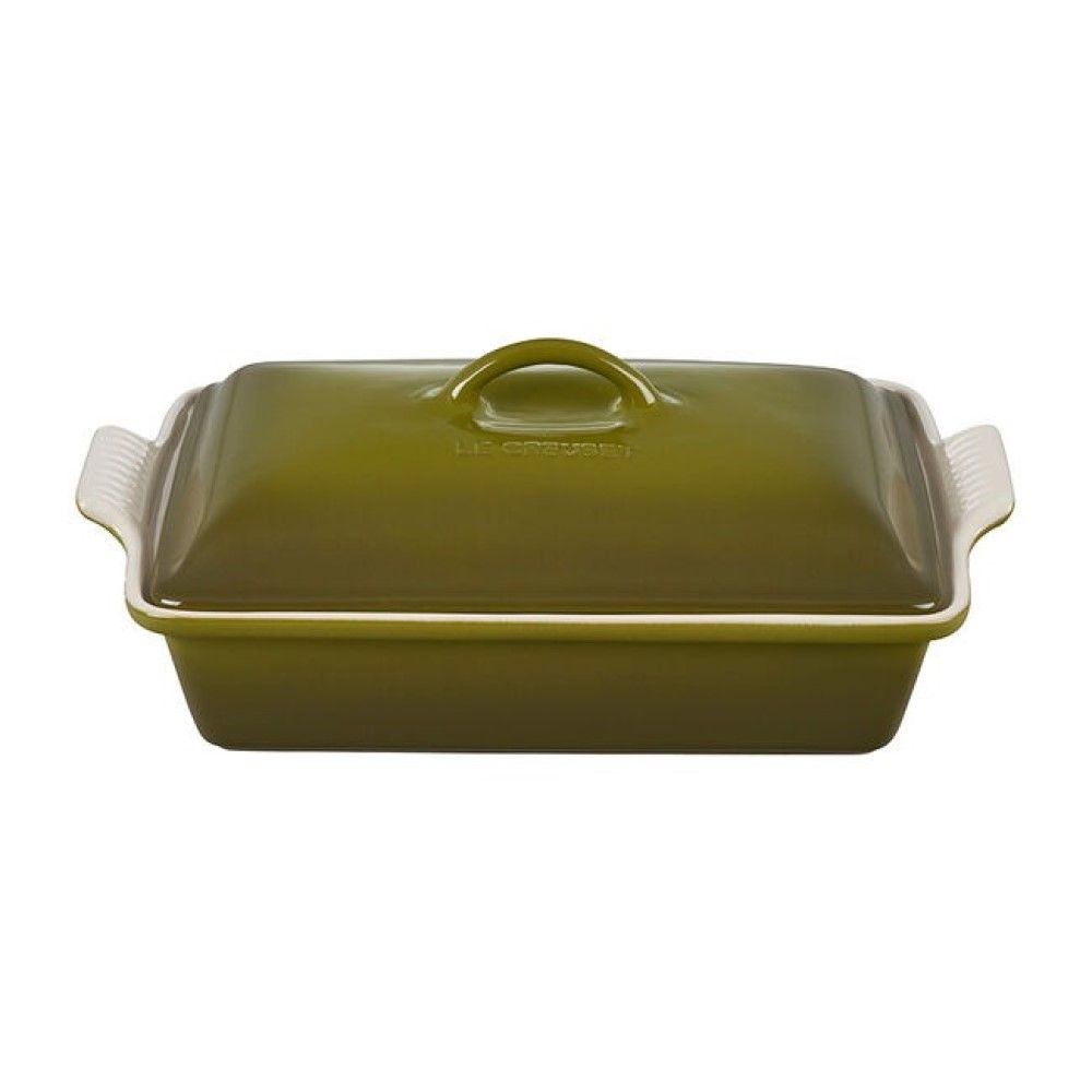  Le Creuset Heritage 4 Qt. Rectangular Covered Casserole | Olive