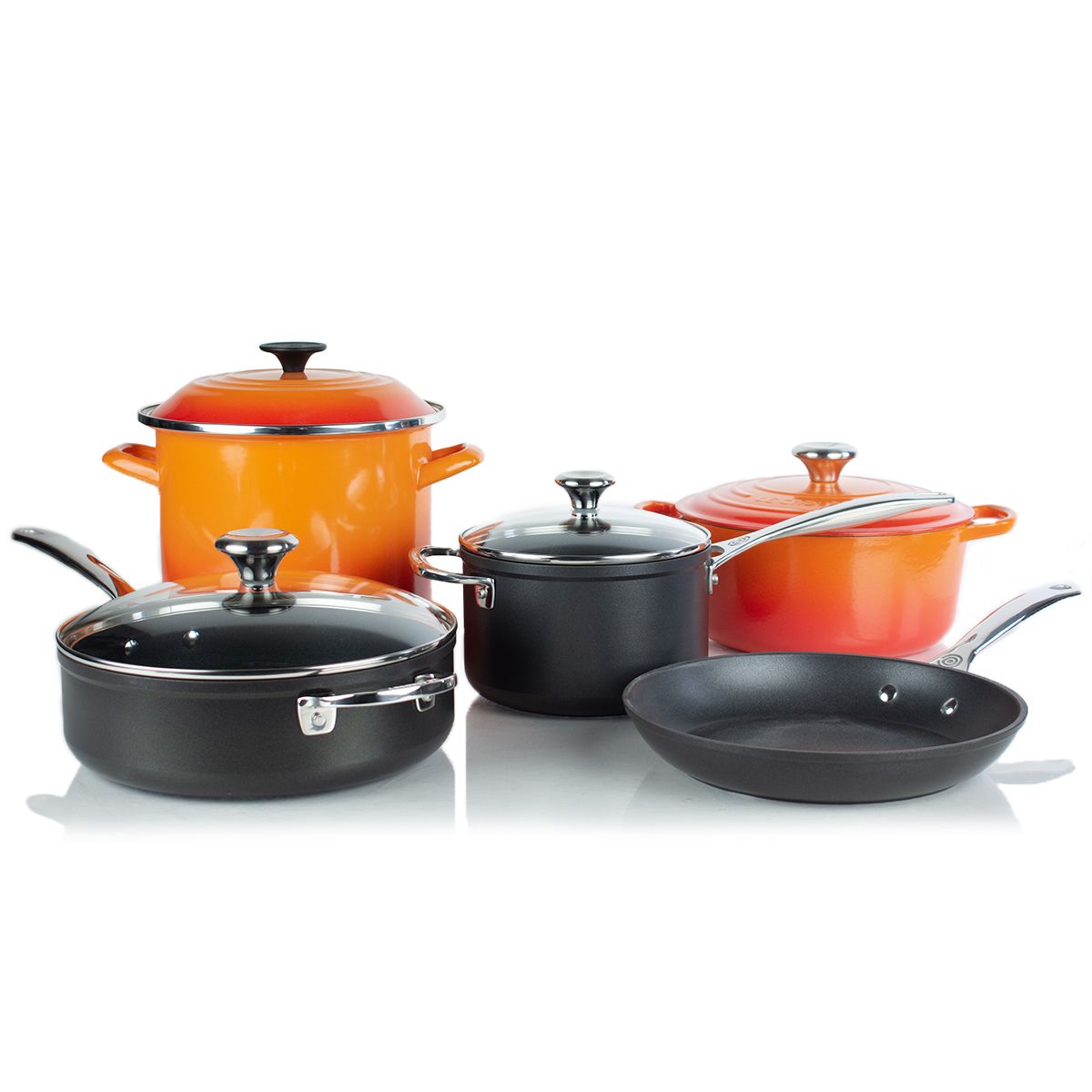  Le Creuset 9-Piece Cookware Set | Flame Orange