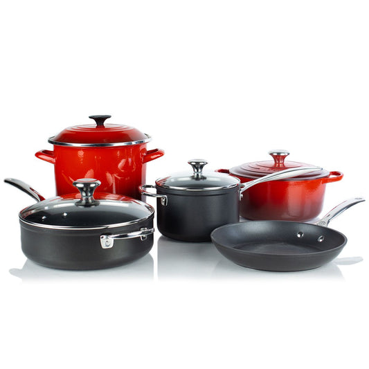  Le Creuset 9-Piece Cookware Set | Cerise/Cherry Red
