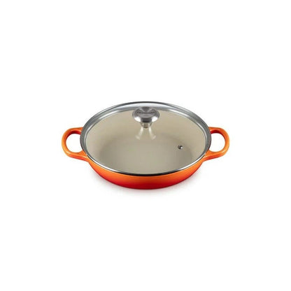  Le Creuset Signature 2.25 Qt. Round Braiser With Glass Lid | Flame