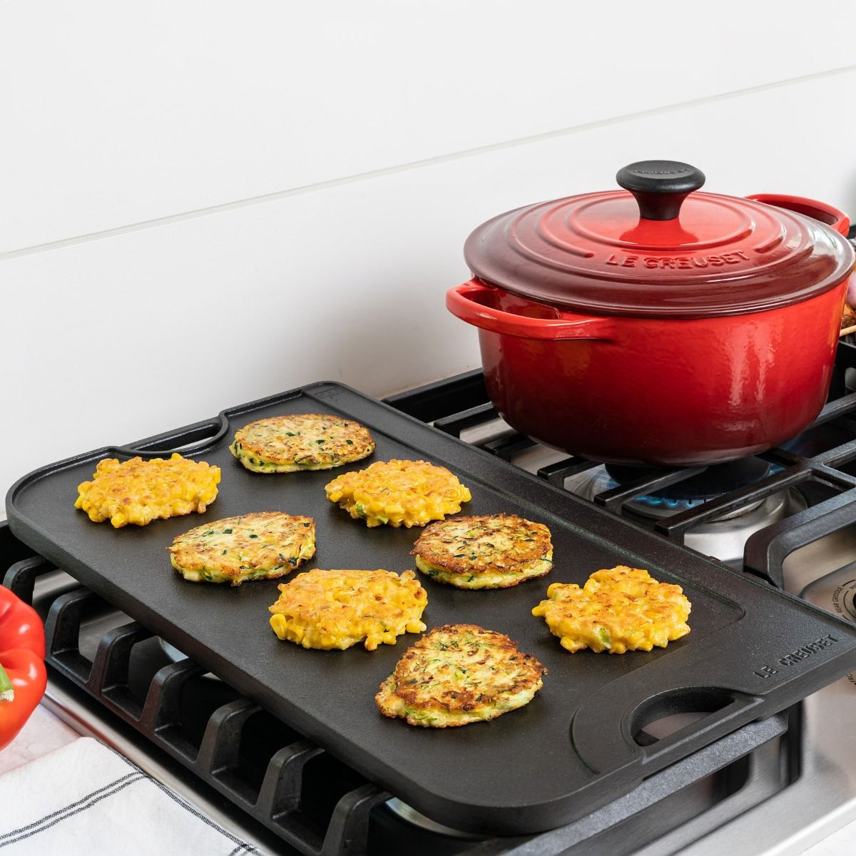  Le Creuset Giant Cast Iron Reversible Grill/Griddle