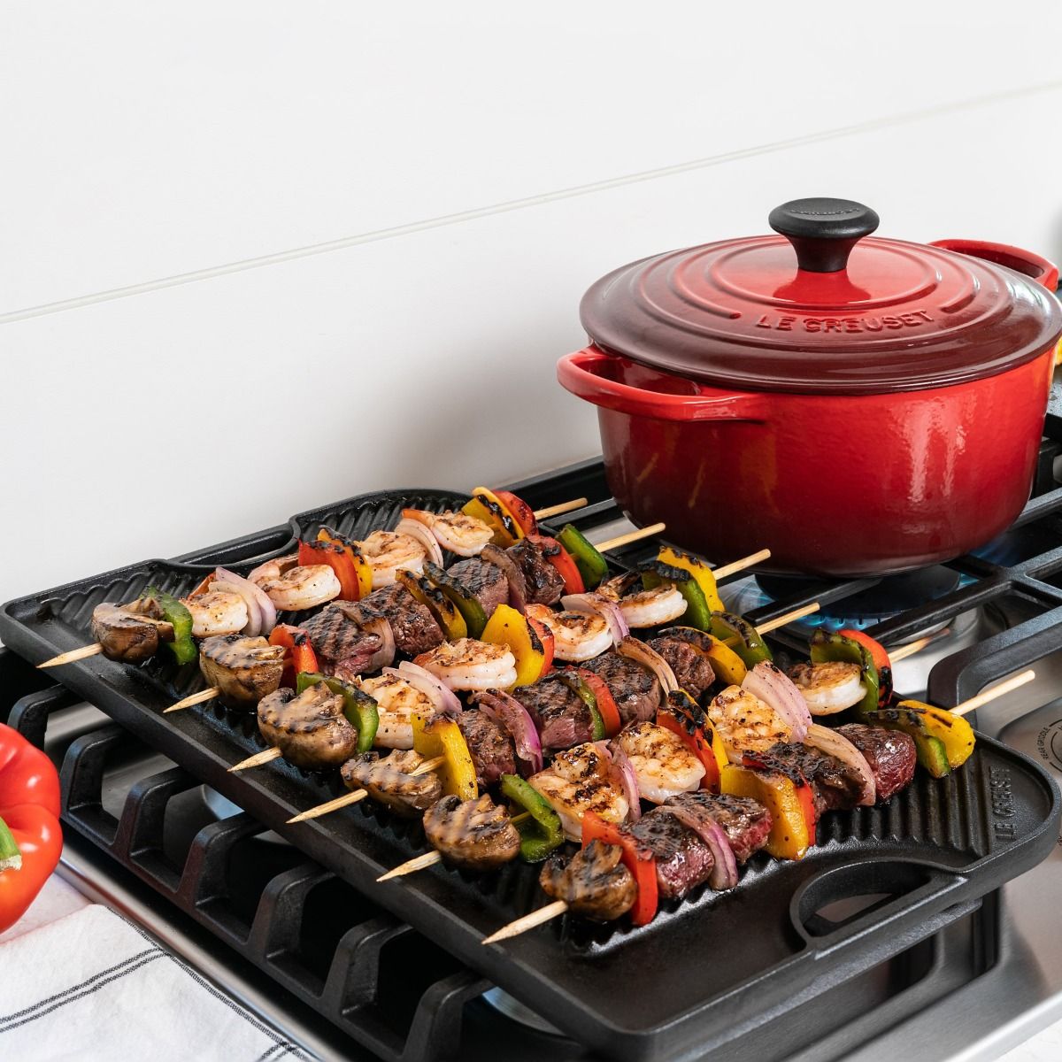  Le Creuset Giant Cast Iron Reversible Grill/Griddle
