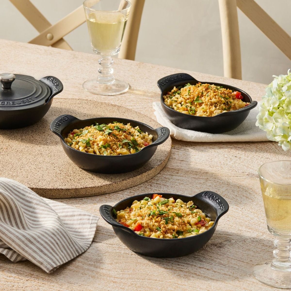 Le Creuset Gourmand Collection 0.75 Qt. Mini Round Braiser Base | Set Of 4