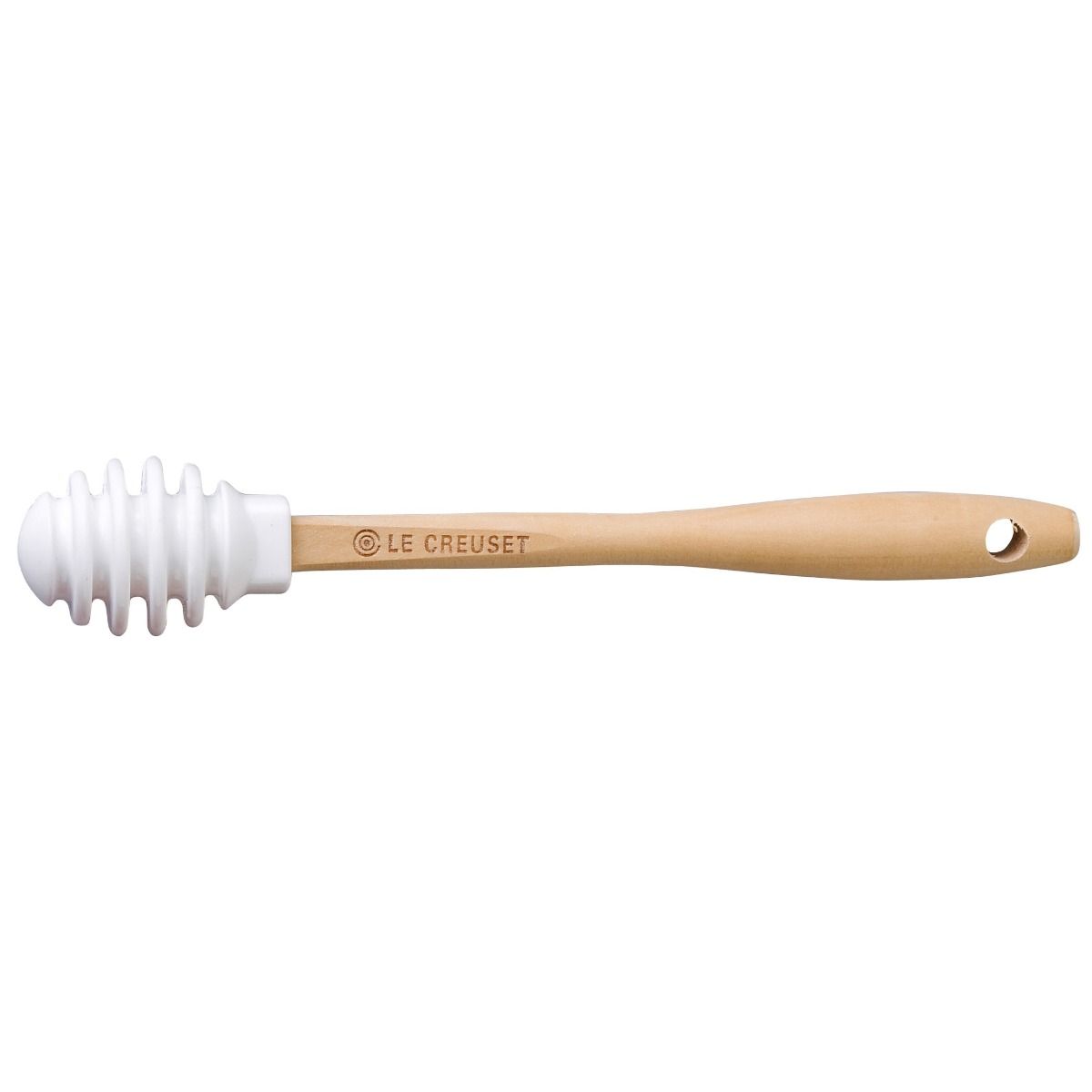  Le Creuset Silicone Honey Dipper | White